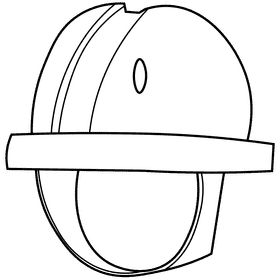 Engineer helmet black and white clipart