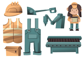 Factory worker vector
