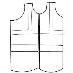 Factory worker uniform black and white clipart