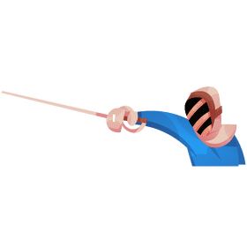 Fencing attack clipart