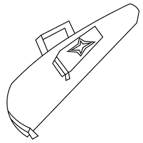 Fencing bag black and white clipart