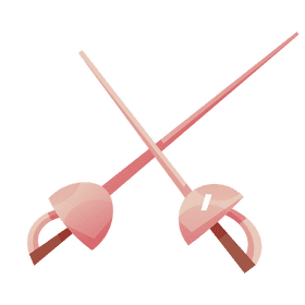 Fencing rapiers clipart