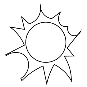 Farmer sun black and white clipart