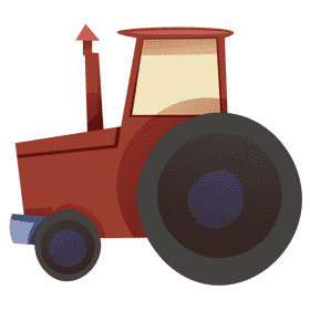 Farmer tractor clipart