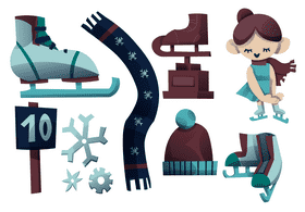 Figure skater vector