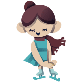 Figure skater clipart