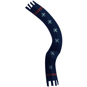 Figure skater scarf clipart