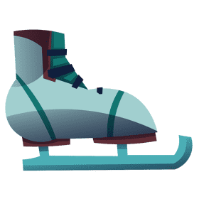 Figure skater skates clipart