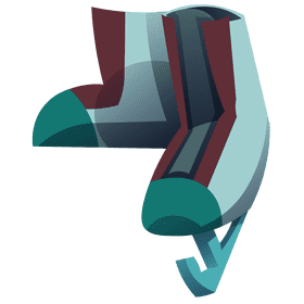 Figure skater skates clipart