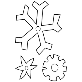 Figure skater snow black and white clipart