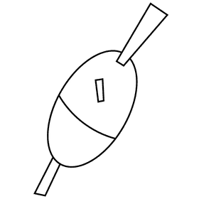 Fisherman buoy black and white clipart
