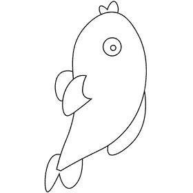 Fisherman fish black and white clipart