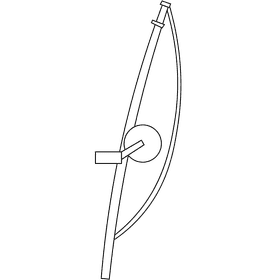 Fisherman rod black and white clipart