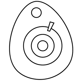 Fortuneteller amulet black and white clipart