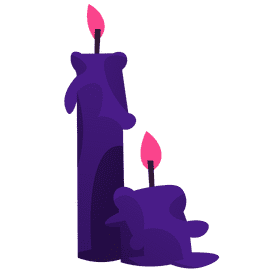 Fortuneteller candles clipart