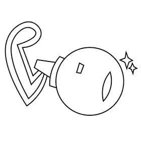 Fortuneteller potion black and white clipart