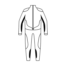 Wetsuit drawing black and white clipart
