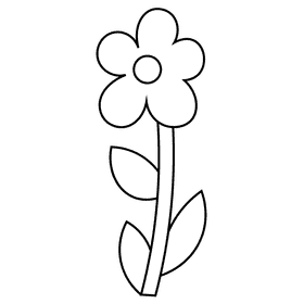 Gardener flower black and white clipart