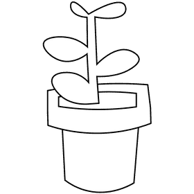 Gardener plant black and white clipart