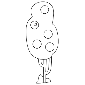 Gardener tree black and white clipart