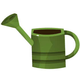 Gardener watering can clipart