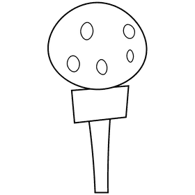 Golf ball black and white clipart