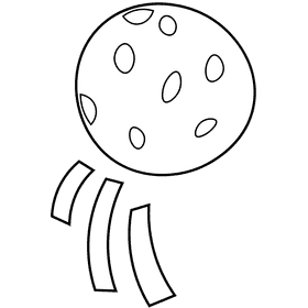 Golf ball black and white clipart