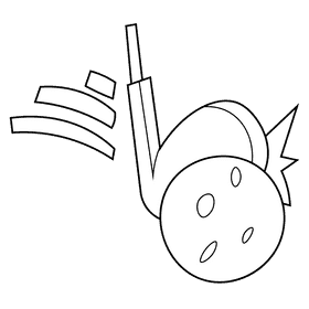 Golf hit black and white clipart