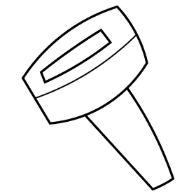 Golf peg black and white clipart