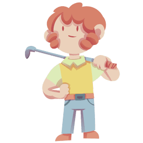 Golf player clipart