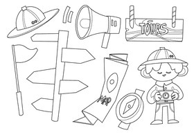 Guide black and white vector