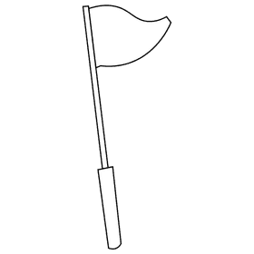 Guide flag black and white clipart
