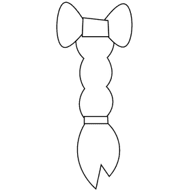 Hairdresser braid black and white clipart