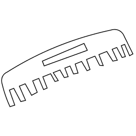Hairdresser hairbrush black and white clipart