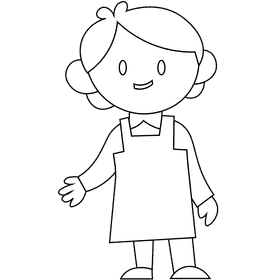 Hairdresser black and white clipart