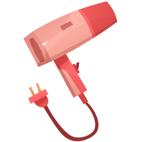 Hairdresser hair dryer clipart