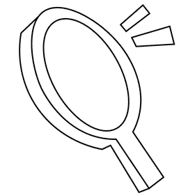 Hairdresser mirror black and white clipart