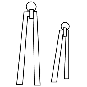 Hairdresser pins black and white clipart