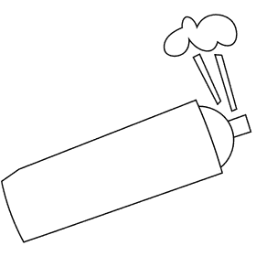 Hairdresser spray black and white clipart