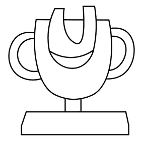 Horse racing award black and white clipart