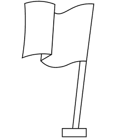 Horse racing flag black and white clipart