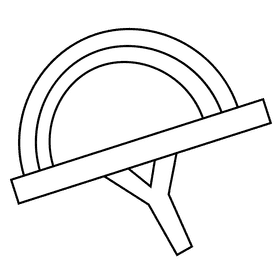 Horse racing hat black and white clipart