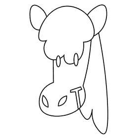 Horse racing horse black and white clipart