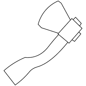 Hunter axe black and white clipart