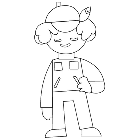 Hunter black and white clipart