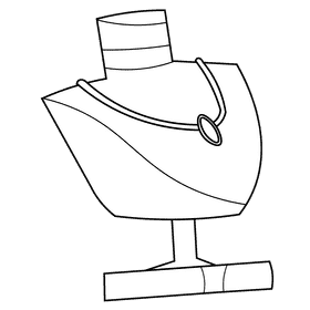 Jeweler dummy black and white clipart