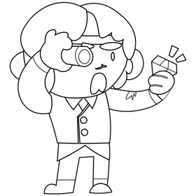 Jeweler black and white clipart