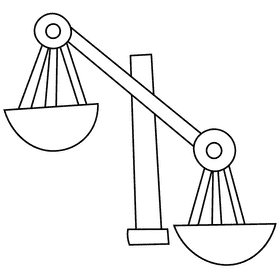 Jeweler libra scale black and white clipart