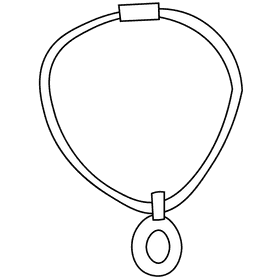 Jeweler necklace black and white clipart