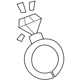Jeweler ring black and white clipart
